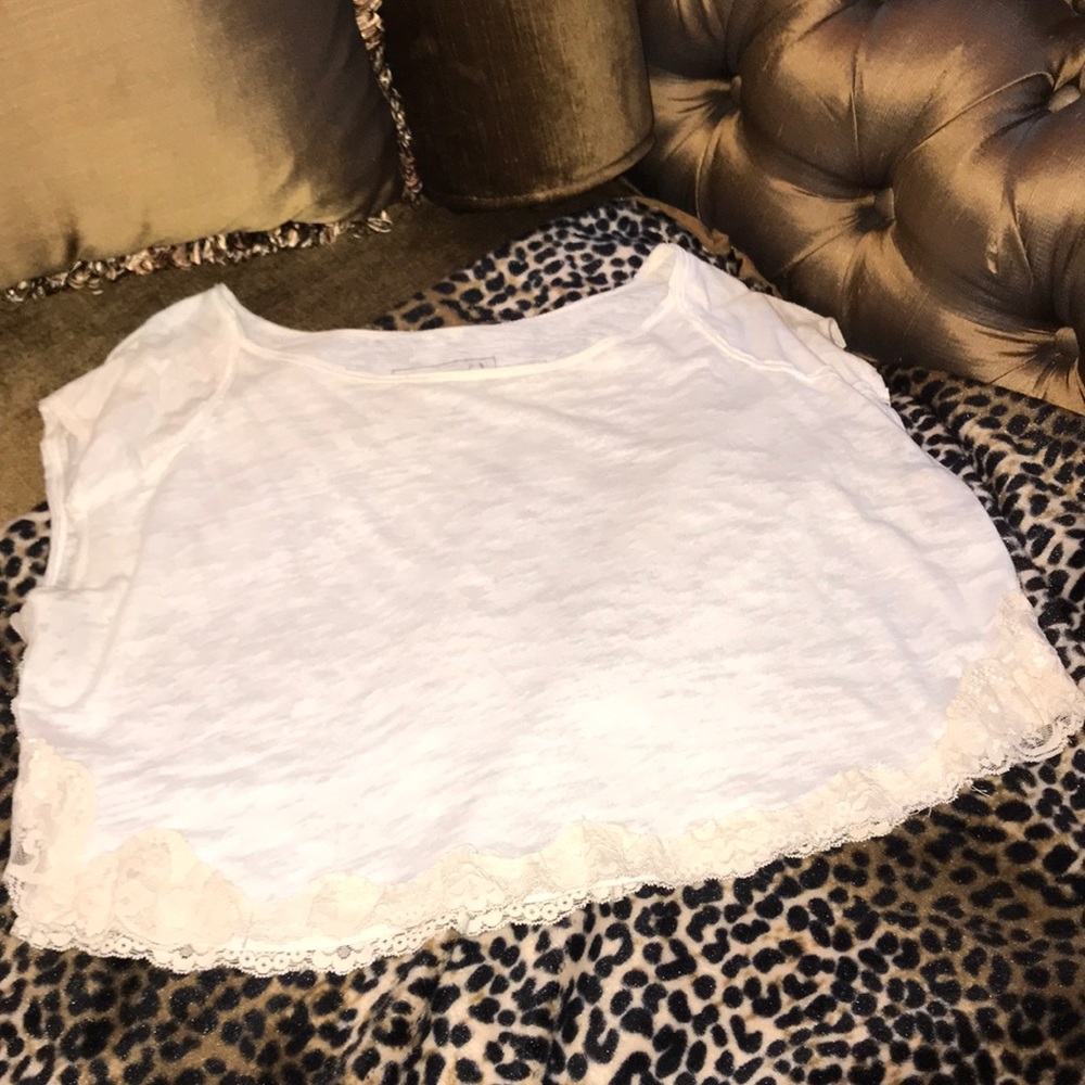 Sold! FP vintage looking lace crop top